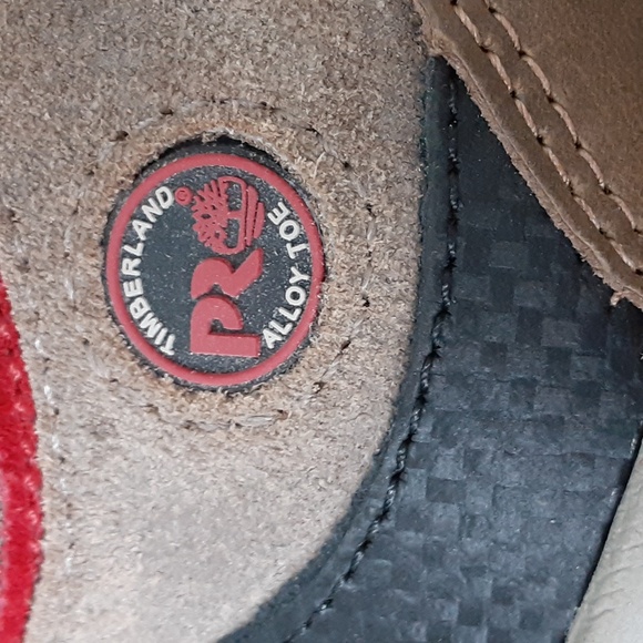 Timberland PRO Brown and Red Ankle SteelToe Boots NWOT SIZE11W - Picture 8 of 10